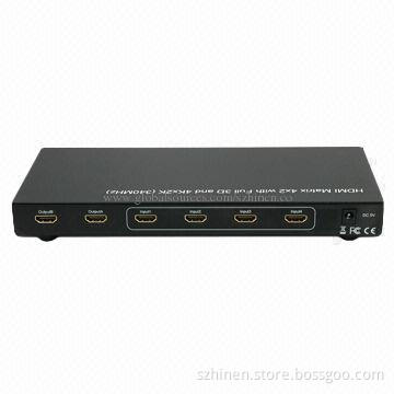 HDMI Matrix 4x2 with Full 3D and 4x2K (340MHz), Supports HDCP
